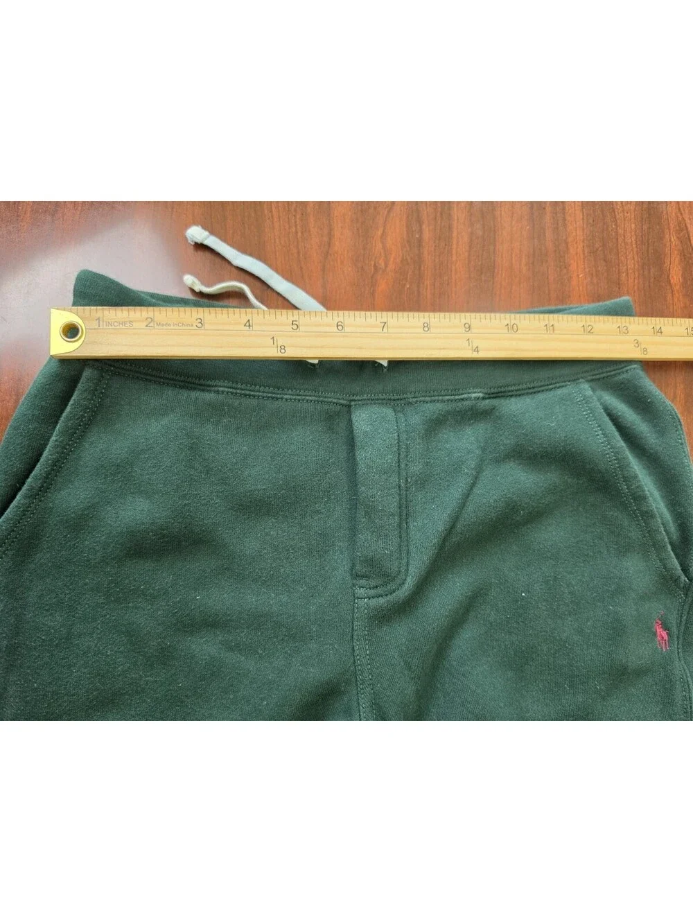 Polo Ralph Lauren Green Fleece Joggers Sweatpants Youth Boys Large 14-16 Preppy